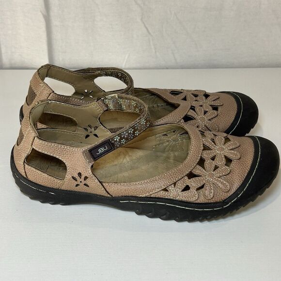 JBU by Jambu Wildflower Tan Mary Jane Shoe  Memory Foam Womens Shoes Size 8.5 - Picture 1 of 7